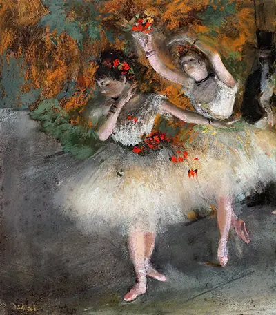 Two Dancers Entering the Stage Edgar Degas